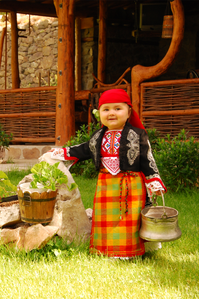 Traditional Rhodope folk costume for baby girls