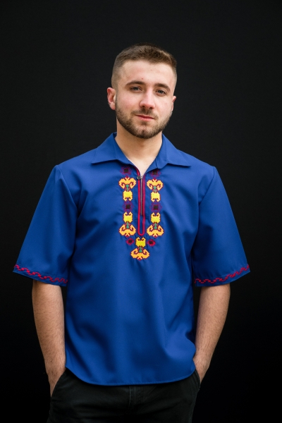 Ethno-inspired shirt with Thracian elements
