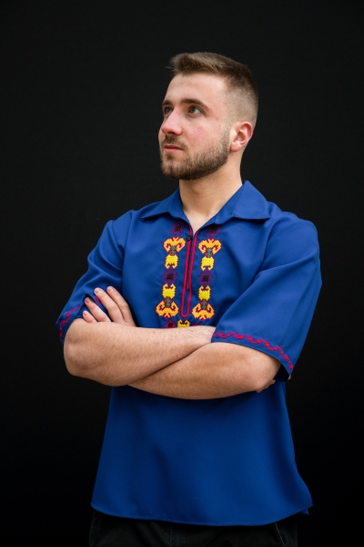 Ethno-inspired shirt with Thracian elements