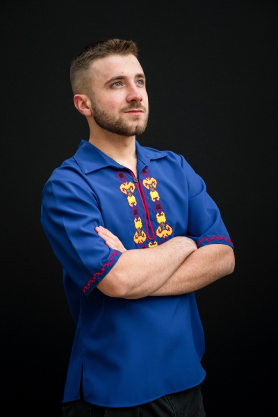 Ethno-inspired shirt with Thracian elements