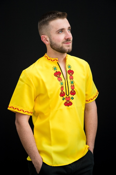 Ethno-inspired shirt with Thracian elements