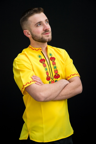 Ethno-inspired shirt with Thracian elements
