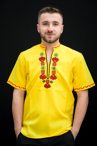 Ethno-inspired shirt with Thracian elements