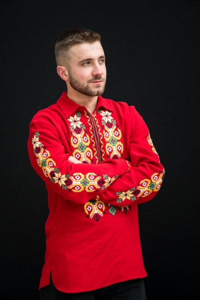 Ethno-inspired shirt with Thracian elements